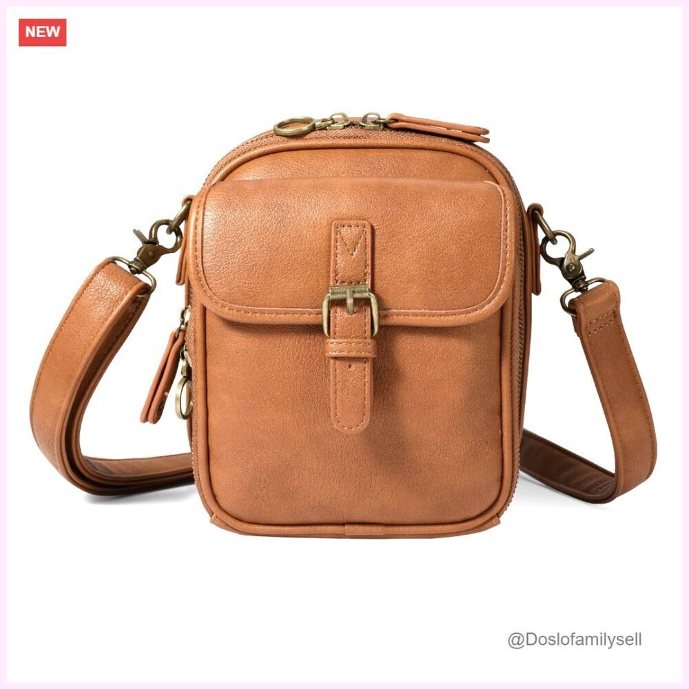 Anti-Theft Crossbody Travel Purse with Built-In Wallet RFID Blocking